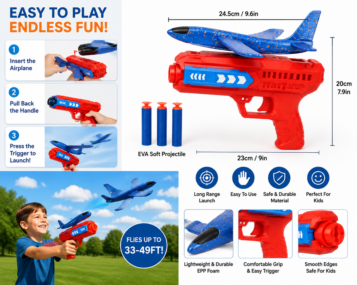 Catapult Airplane Launching Glider Gun