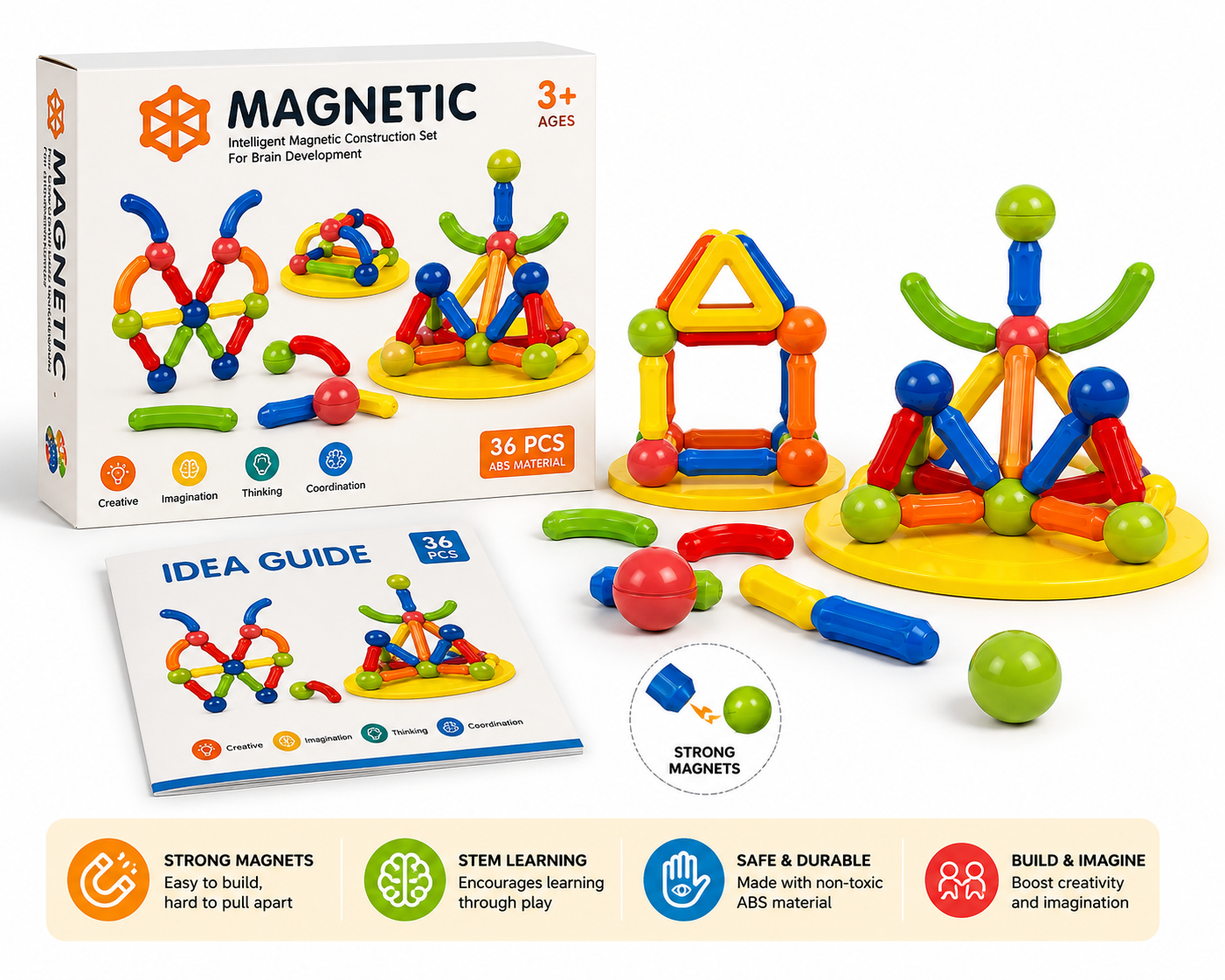 Magnetic Building Blocks Set – Spark Creativity & Early Engineering Fun!