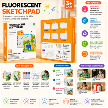 Fluorescent LED Sketchpad for Kids – Draw, Glow & Display!